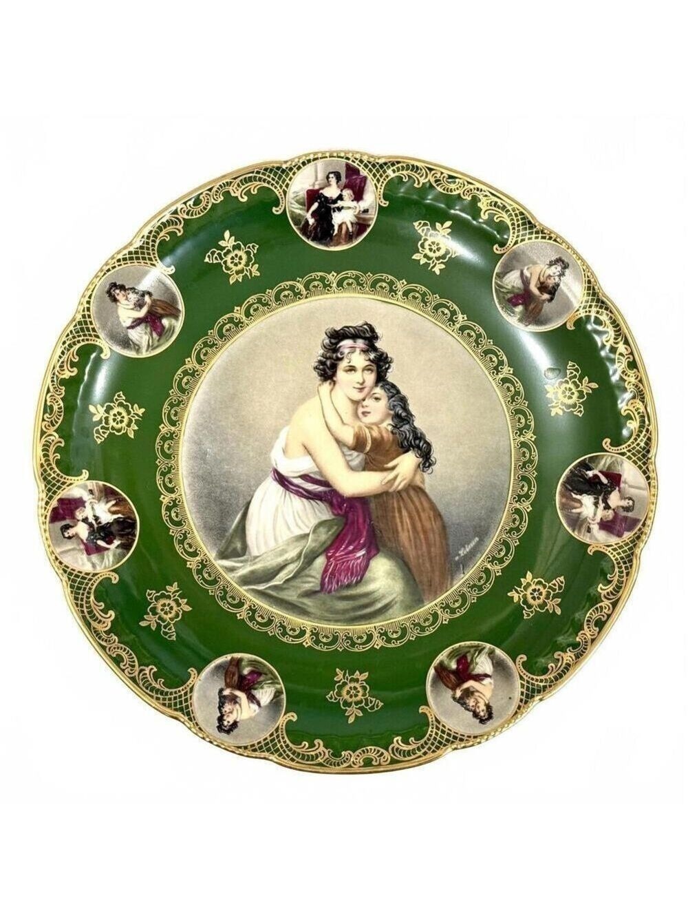 Mitterteich Bavaria Vigée Le Brun Mother and Daughter - Decorative Plate 12.5 in